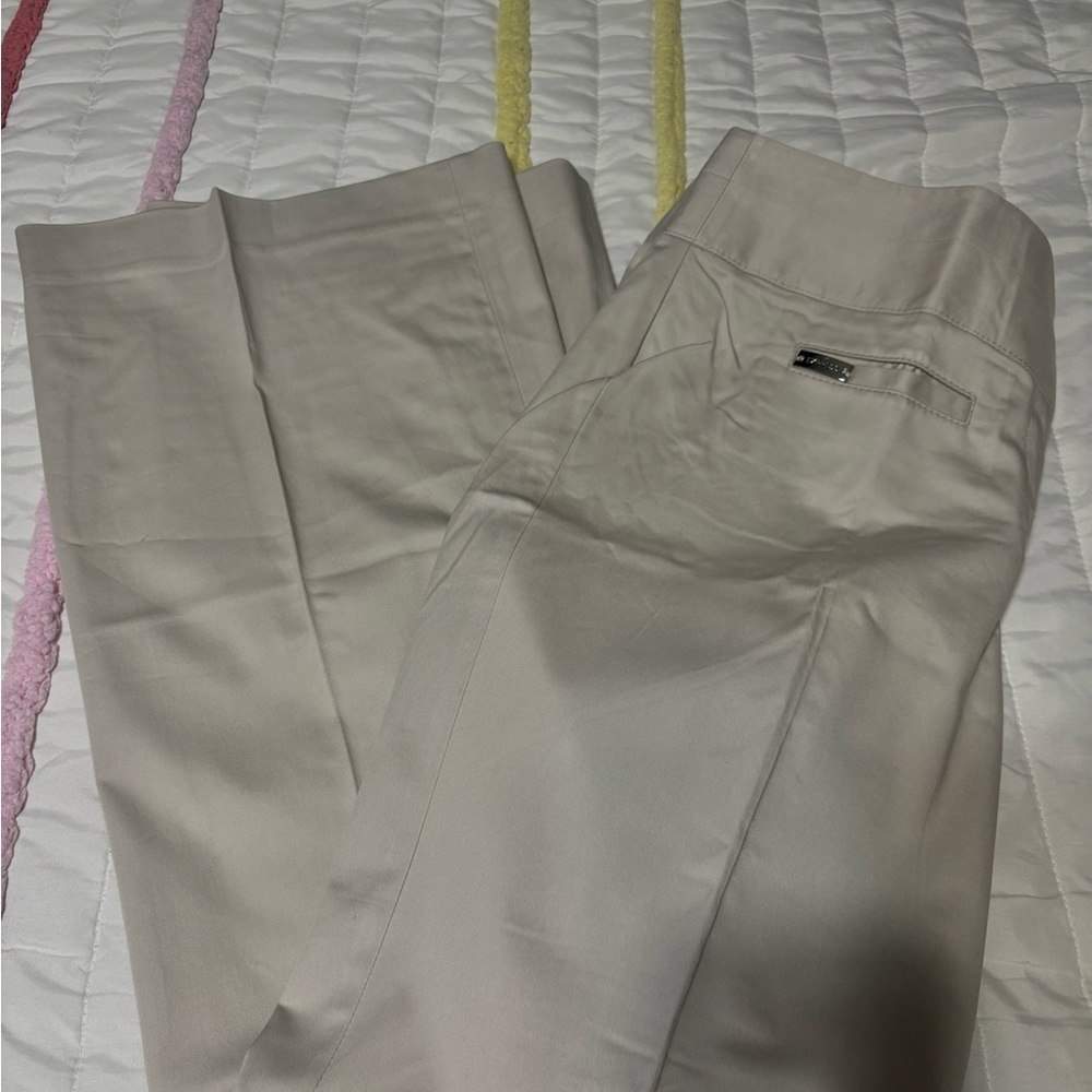 Express Wide Leg Pants in Light Beige